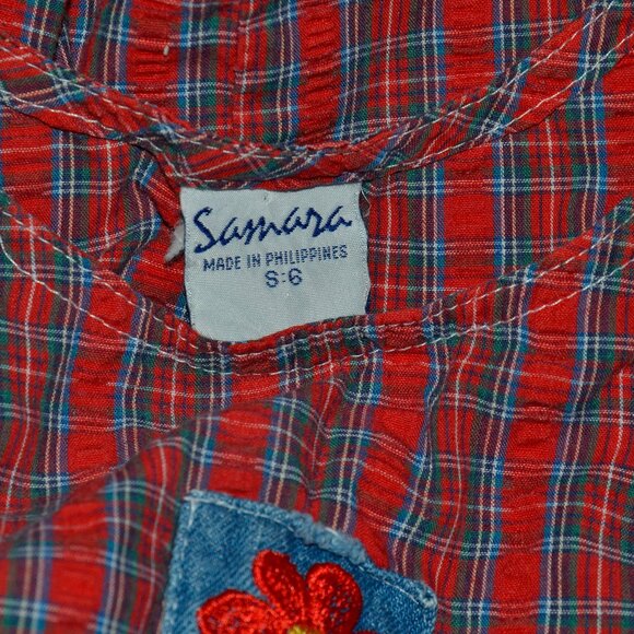Red Plaid Samara dress - Picture 3 of 3